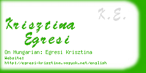 krisztina egresi business card